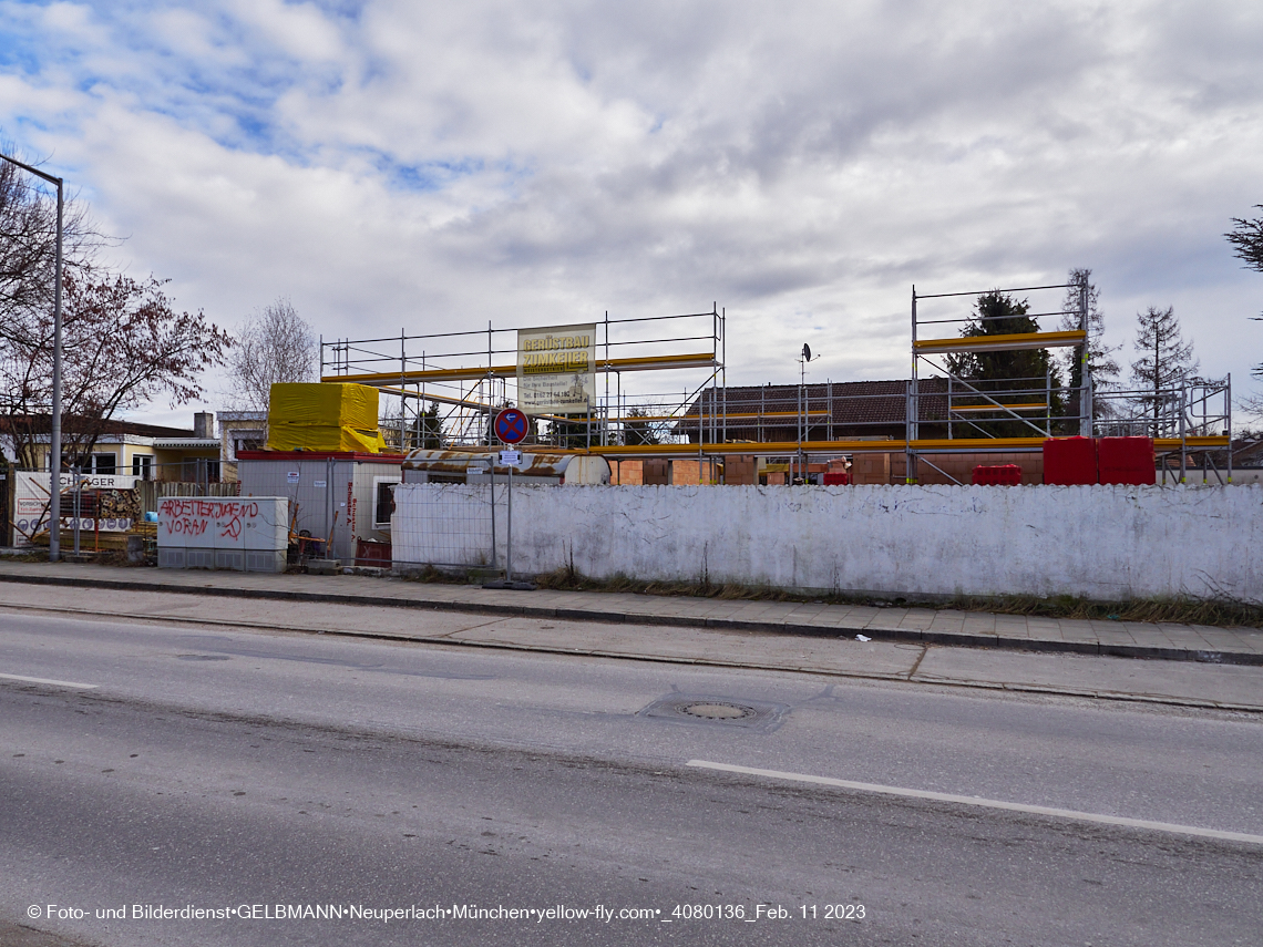 11.02.2023 - Baustelle Niederalmstraße 16 in Neuperlach
